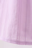 Lavender Smocked Embroidered Bow Jacquard Dress