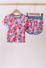 Blue Floral Bamboo Set