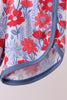 Blue Floral Bamboo Set