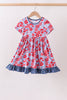 Blue Floral Bamboo Dress