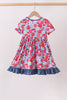 Blue Floral Bamboo Dress