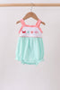 Green Marine Embroidered Jacquard Bubble