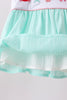 Green Marine Embroidered Jacquard Bloomer Set