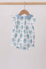 Blue Retro Floral Bubble