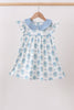 Blue Retro Floral Dress