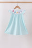 Blue Umbrella Smocked Dress