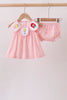Pink Princess Embroidered Jacquard Bloomer Set