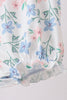 Blue Floral Smocked Ruffle Bubble