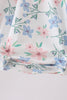 Blue Floral Smocked Ruffle Bubble