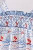 Blue Sailboat Smocked Bubble