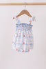 Blue Sailboat Smocked Bubble