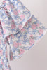 Blue Floral Smocked Women Dress