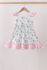 Pink Cowboy Ruffle Dress