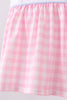 Pink Cow Plaid Embroidered Bloomer Set