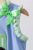 Blue Tractor Applique Seersucker Set