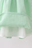 Blue Tractor Applique Seersucker Dress