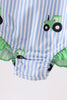 Blue Tractor Stripe UPF Swim One-Piece