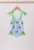 Blue Tractor Stripe UPF Swim One-Piece