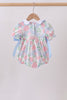 Blue Hydrangea Smocked Pearl Bubble