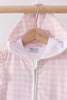 Pink Plaid UPF Swim Coverup