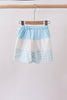 Blue Plaid UPF Swim Trunks