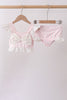 Pink Plaid Bow UPF Swim Set