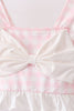 Pink Plaid Bow UPF Swim Set