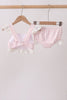 Pink Plaid Bow UPF Swim Set