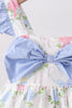 Blue Hydrangea Ruffle Bow Set