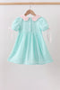 Mint Princess Smocked Jacquard Dress