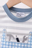 Blue Tool Applique Romper