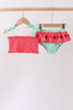 Red Watermelon Smocked UPF Swim Set
