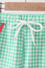 Red Watermelon Embroidered UPF Swim Trunks