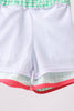 Red Watermelon Embroidered UPF Swim Trunks