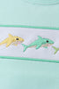 Blue Shark Embroidered Set