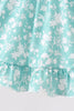 Sage Floral Smocked Bloomer Set