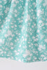 Sage Floral Smocked Dress