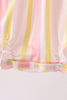 You're my sunshine Stripe Embroidered Bow Bubble