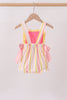 You're my sunshine Stripe Embroidered Bow Bubble