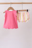 You're my sunshine Embroidered Bow Stripe Bloomer Set