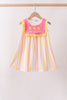 You're my sunshine embroidery Stripe Dress