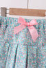 Pink Bear Floral Applique Skorts Set