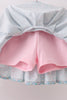 Pink Bear Floral Applique Skorts Set