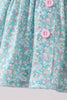 Green Floral Smocked Bloomer Set