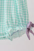 Mint Puppy Plaid Embroidered Bubble