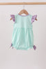 Mint Puppy Plaid Embroidered Bubble