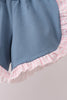Pink Apple Plaid Embroidered Set