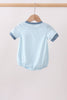 Blue Police Car Stripe Embroidered Bubble