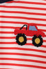 Red Stripe Car Embroidered Bubble