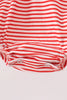 Red Stripe Car Embroidered Bubble